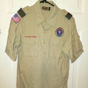 BSA Boy Scout Adult Uniform Shirt - Used Men's Small